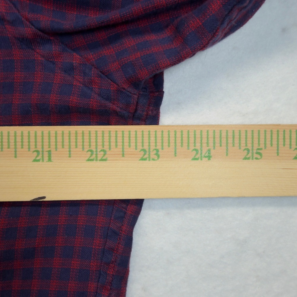 UNTUCKit Button Down Shirt Mens L Slim Fit Plaid Cotton Long Sleeve Navy Red - Picture 5 of 7